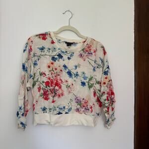 Theory 100% Silk Floral Blouse
